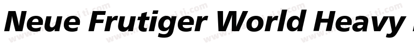Neue Frutiger World Heavy It字体转换